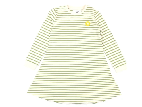 Wood Wood kjole Aya offwhite/olive stripes